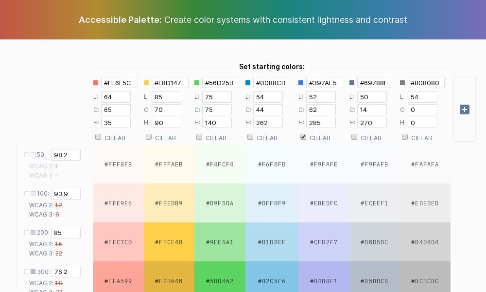 Screenshot of Accessible Palette