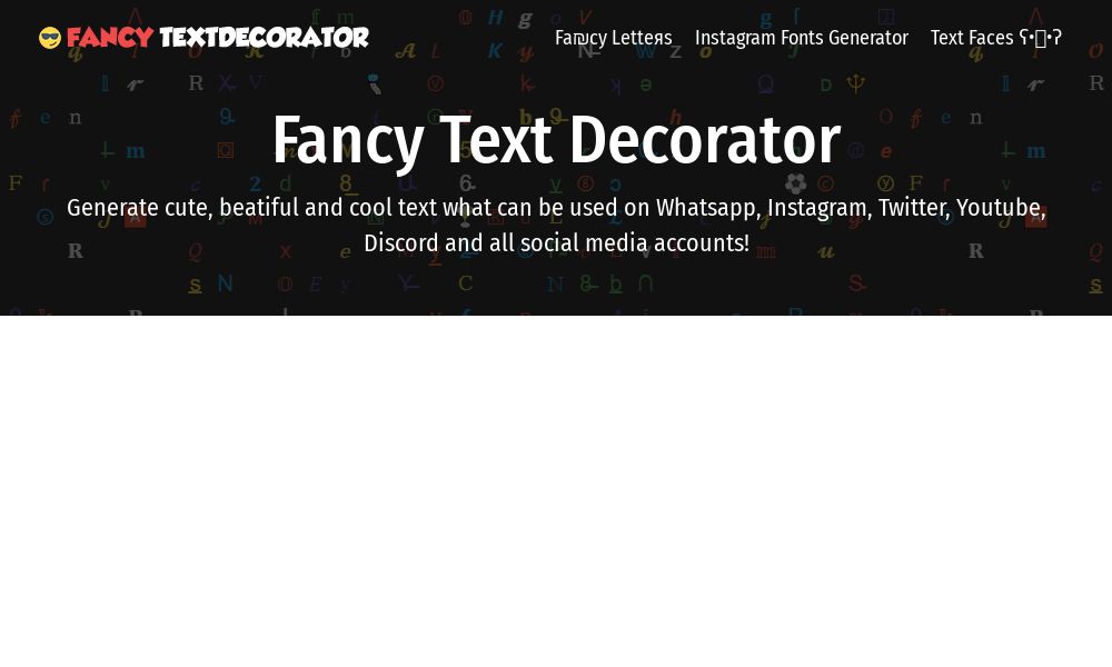Screenshot of Fancy Text Decorator