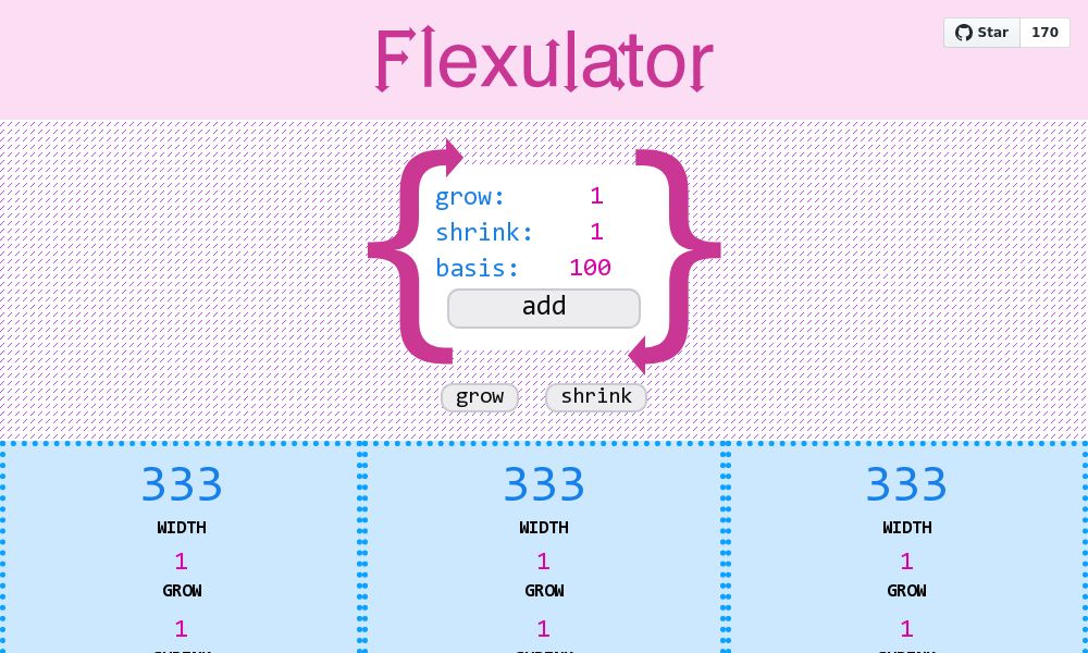 Screenshot of flexulator