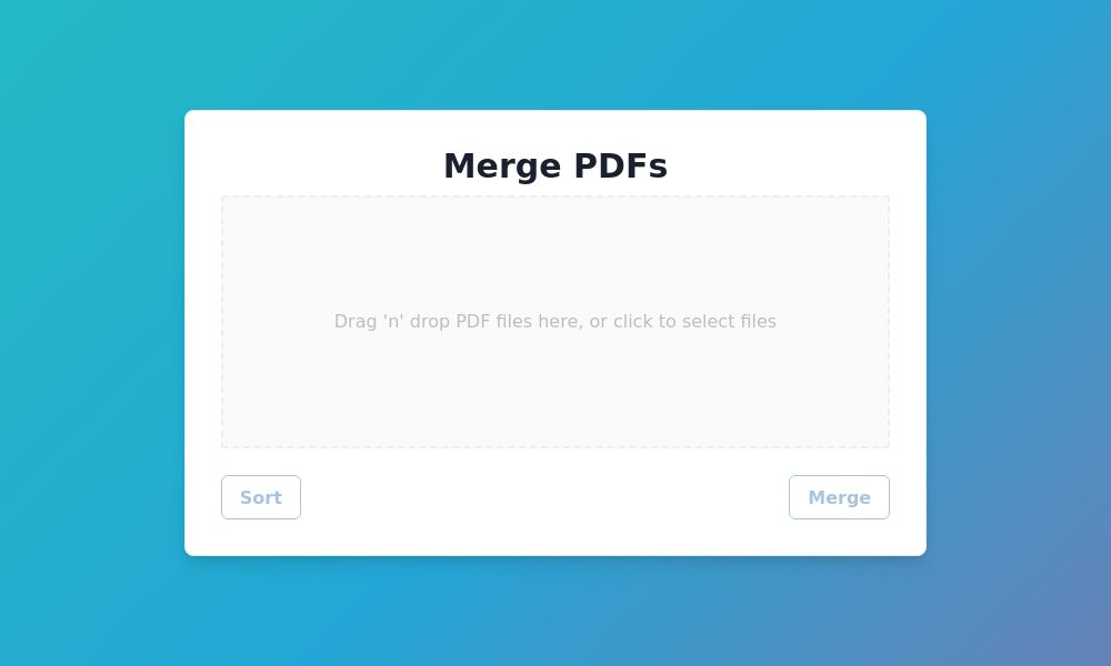 Screenshot of Merge PDFs