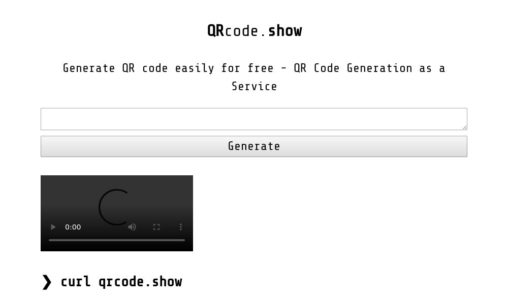 Screenshot of QRcode.show
