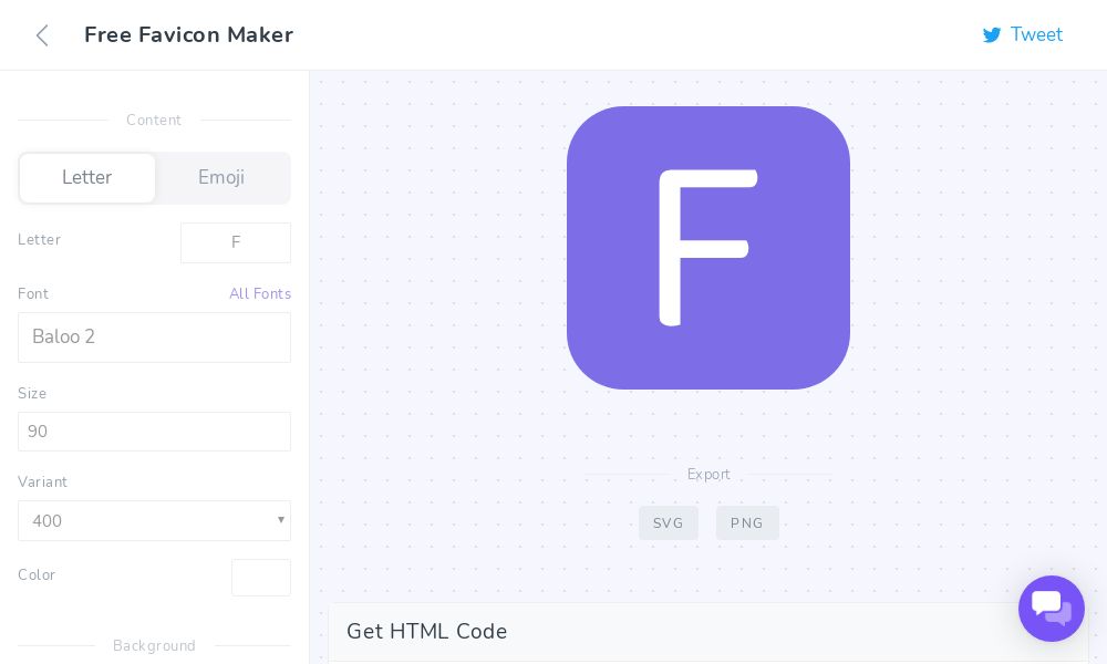 Screenshot of SVG Favicon Maker